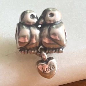 Pandora love birds bead, authentic, sterling silver